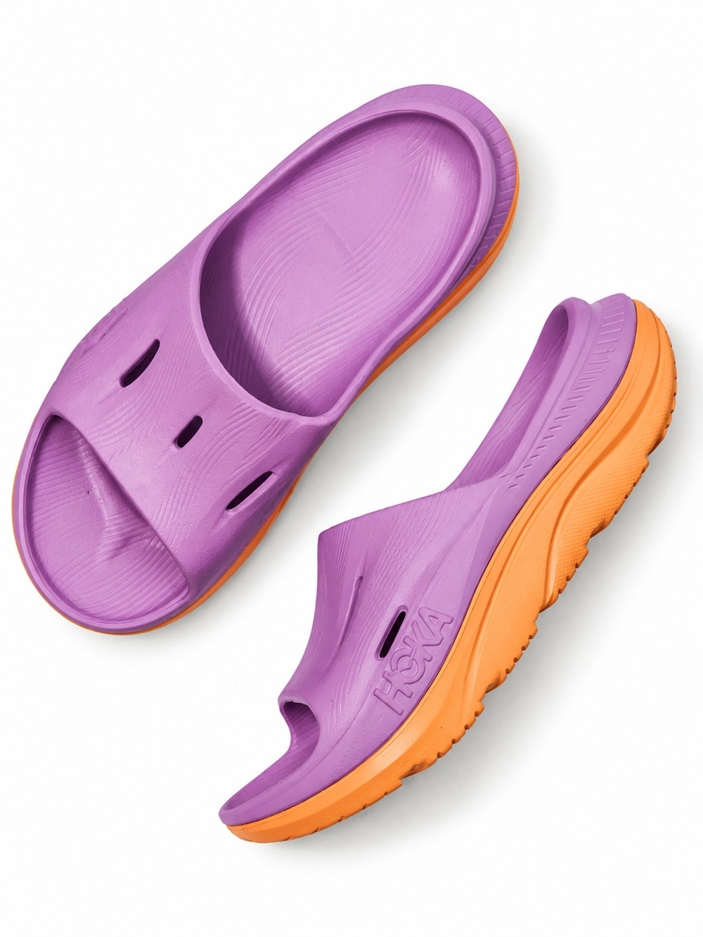 Hoka U Ora Recovery Slide 3 Violet Bloom Comfy Lifestyle Women’s Sandals Sz 10.5